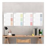 Tarihsiz Uc Aylik Duvar Takvimi Seti, Uc Aylik Duvar Planlayicisi, 90 Gunluk Takvim, 90 Gunluk Plan - 50X70cm