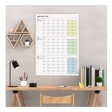 Tarihsiz Uc Aylik Duvar Takvimi, Yesil, Uc Aylik Duvar Planlayicisi, 90 Gunluk Takvim, 90 Gunluk Plan, 35X50cm