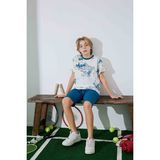 Tarık Erkek Çocuk Boston T-Shirt Sweatshirt Kumaş Alt Bisiklet Yaka Pijama TAKIMI-3950 - Gök Mavi - 11 - 12 Yaş