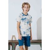 Tarık Erkek Çocuk Boston T-Shirt Sweatshirt Kumaş Alt Bisiklet Yaka Pijama TAKIMI-3950 - Gök Mavi - 7 - 8 Yaş