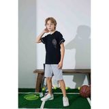 Tarık Erkek Çocuk Sportswear Basket T-Shirt Sweatshirt Alt Bisiklet Yaka Orta Kalın Pijama TAKIMI-3946 - Siyah - 7 - 8 Yaş