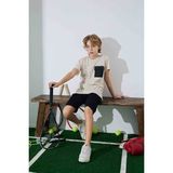 Tarık Erkek Çocuk Sportswear Cepli T-Shirt Sweatshirt Alt Bisiklet Yaka Orta Kalın Pijama TAKIMI-3962 - Bej - 6 - 7 Yaş