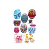 TARIK HOME 200 adet desenli renkli muffin cupcake kalıbı kapsülü