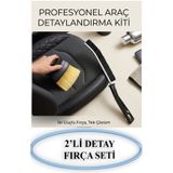 TARIK HOME 2'li Çok Fonksiyonlu Temizleme Fırçası Seti, Yumşak ve Sert Kıllı İnce Temizlik Fırçaları, Oto iç Detay, Derz Araları, Banyo, Mutfak ...