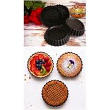 TARIK HOME 3 Adet Yapışmaz Mini Karbon Çelik Tart, Kek ve Turta Kalıbı Seti - 9 cm Porsiyonluk