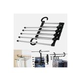 TARIK HOME 5'li Organizer Pantolon Askısı – Katlanabilir Kravat, Etek, Şal, Elbise Askısı