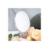 TARIK HOME Çift Taraflı Ayarlanabilir Eğimli Masa Üstü Makyaj Aynası Seyahat Aynası Oval 2 Renk Seçeneği