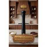 TARIK HOME Mega Büyük Boy 46 cm Ahşap Karabiber Ve Tuz Öğütücü Değirmen Mat Siyah
