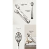 TARIK HOME Yaprak Desenli Paslanmaz Çelik Şeker Maşası
