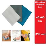 tarix Mikrofiber sihirli temizlik bezi 40x60cm 3lü set - 40x60set2