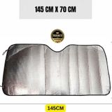 Tarkmats Ön Cam Oto Güneşlik Gölgelik Standart Boy Vantuzlu Gümüş Nikel Balonlu 145Cm X 70Cm