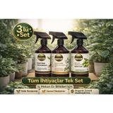 Tarm Tarım TARM 3’lü Bitki Bakım Seti – Ev Bitkileri İçin Kök Besleme, Genel Besin ve Neem Yağı (500 ml x3)