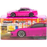 Tarmac Works 1/64 Vertex Nissan Silvia S15 Pink Metallic