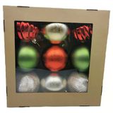 Tarrington House Parlak Mat 15Cm 9'Lu Bsc Color Yılbaşı Süsü 3'Li Ekonomik Paket