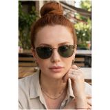 TARSS Sahra Kahverengi Retro Metal Cat Eye Güneş Gözlüğü | UV400