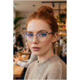 TARSS Sophia Green Metal Cat Eye Mavi Işık Filtreli Gözlük | Yeşil Desenli Sap Detaylı