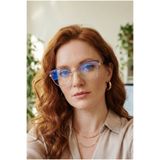 TARSS Sophia Purple Metal Cat Eye Mavi Işık Filtreli Gözlük | Mor Desenli Sap Detaylı