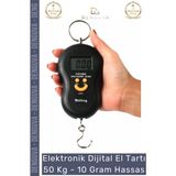 #Tartı Dijital El Kantarı Lcd Ekran Portatif Kancalı Pratik 50 Kg Terazi Tartı 10 Gram Hassas - 1 Adet