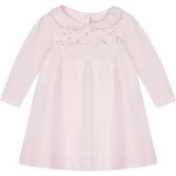 Tartine et Chocolat Pembe Nakışlı Uzun Kollu Kız Bebek Twill Elbise - 2 Yaş