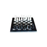 Taru Pasaj Siyah Oniks Doğal Taş Satranç Takımı 30x30 cm | El Yapımı Premium Set + Dekoratif Saklama Kutusu