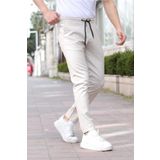 Tarz Cool Bej Erkek Eganis Ipli Jogger Düğmeli Kumaş Pantolon-jggrkmpnt01r0632