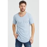 Tarz Cool Erkek Bisiklet Yaka T-Shirt - M - Açık Mavi