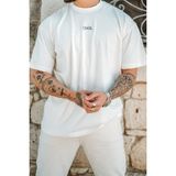 Tarz Cool Erkek Cool Nakışlı Regular Bisiklet Yaka T-Shirt - Beyaz
