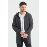 Tarz Cool Erkek Füme Desenli Triko Hırka- HRK8085R01S
