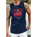 Tarz Cool Erkek Oversize Bisiklet Yaka Baskılı T-Shirt - Lacivert