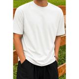 Tarz Cool Erkek Regular Fit Bisiklet Yaka Basic Tişört 2 İplik Şardonsuz %100 Pamuk Günlük Rahat T-Shirt