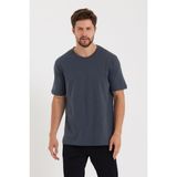 Tarz Cool Erkek V Yaka Slim Fit T-Shirt - Antrasit