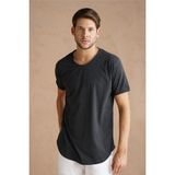 Tarz Cool Gri-Antrasit-Ay Işığı Sarı Erkek Basic Slim 3'lü Paket Kısa Kollu Pamuk T-Shirt