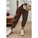 Tarz Cool Kadın Keten Karışımlı Beli Lastikli Bağcıklı Rahat Kalıp Pantolon