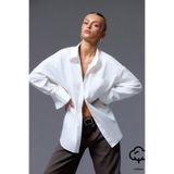 Tarz Cool Kadın Oversize Gömlek Uzun Kollu Basic Salaş Kesim Poplin Trend Şık Günlük Gömlek
