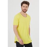 Tarz Cool TCPS001R25 Sarı Pis Yaka Salaş Erkek T-shirt