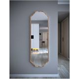 Tarz Design Kemence Ceviz Sekizgen Dekoratif Boy Aynası 150x50cm