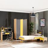 Tarz Genç Odası - 3 Kapılı Dolap, Karyola, Komodin, Masa