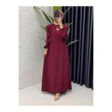 TARZ-I HAS BUTİK Bordo Canan Elbise Tesettür Giyim