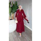 TARZ-I HAS BUTİK Bordo Cevher Pantolon Takım Tesettür Giyim