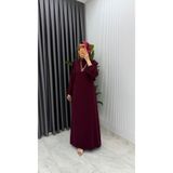 TARZ-I HAS BUTİK Bordo Eylül Elbise Premıum Tesettür Giyim