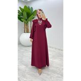 TARZ-I HAS BUTİK Bordo Zennure Elbise Tesettür Giyim