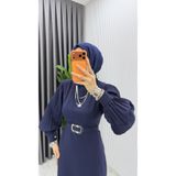 TARZ-I HAS BUTİK Lacivert Nisa Elbise Tesettür Giyim