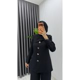 TARZ-I HAS BUTİK Siyah Ebrar Ceket Takım Tesettür Giyim