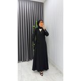 TARZ-I HAS BUTİK Siyah Eflal Bağlamalı Ferace Premium Seri Tesettür Giyim