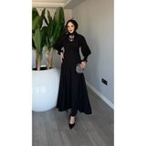 TARZ-I HAS BUTİK Siyah Meşk Abaya Takım Tesettür Giyim