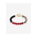 TARZ-I TAKI DOĞAL TAŞ 8 mm ONİKS&MERCAN&JASPER SİNERJİ BİLEKLİK Çelik Bağlantılı Alerji Yapmaz Özel Hediye Kutusunda