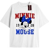 Tarz Sokak Unique Kadın Beyaz Sırt Baskılı Mickey Mouse T-Shirtkod 14 - L - XL