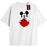 Tarz Sokak Unique Kadın Beyaz Sırt Baskılı Mickey Mouse T-Shirtkod 22 - 4 - 6 Yaş
