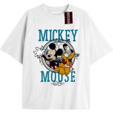 Tarz Sokak Unique Kadın Beyaz Sırt Baskılı Mickey Mouse T-Shirtkod 30 - S - M