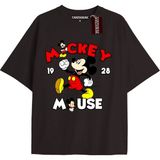 Tarz Sokak Unique Kadın Siyah Sırt Baskılı Mickey Mouse T-Shirtkod 83 - 7 - 9 Yaş